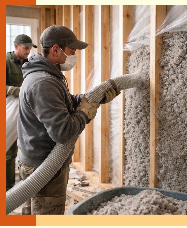 Утепление каркасного дома эковатой в Ухте — качественно и надолго