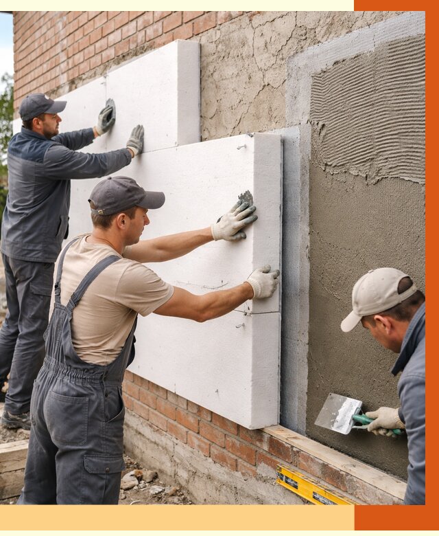 Утепление кирпичного дома в Ухте от 4253 руб. под ключ | ТепломастерХта