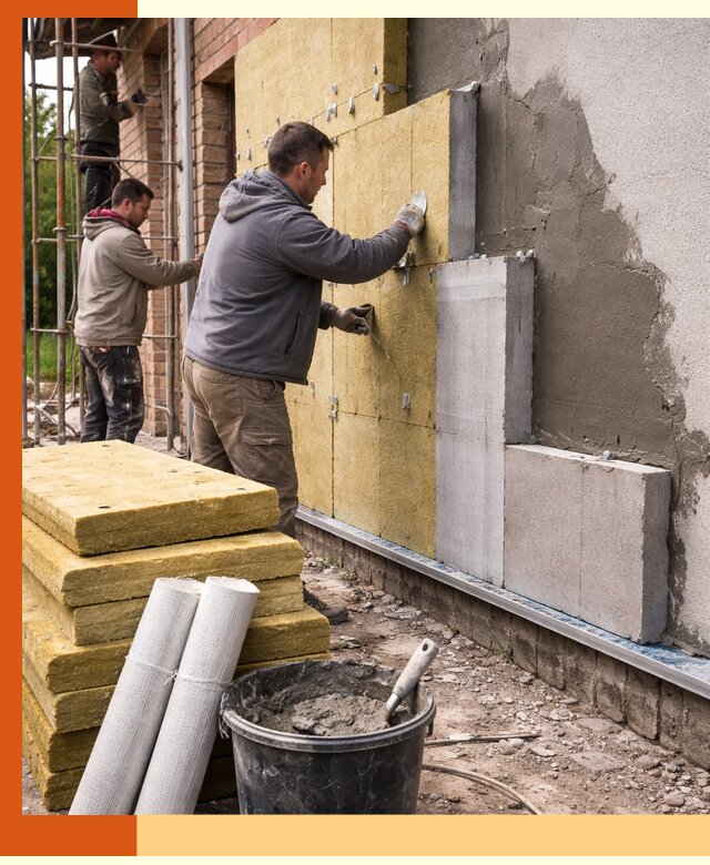 Утепление кирпичного дома под ключ в Ухте