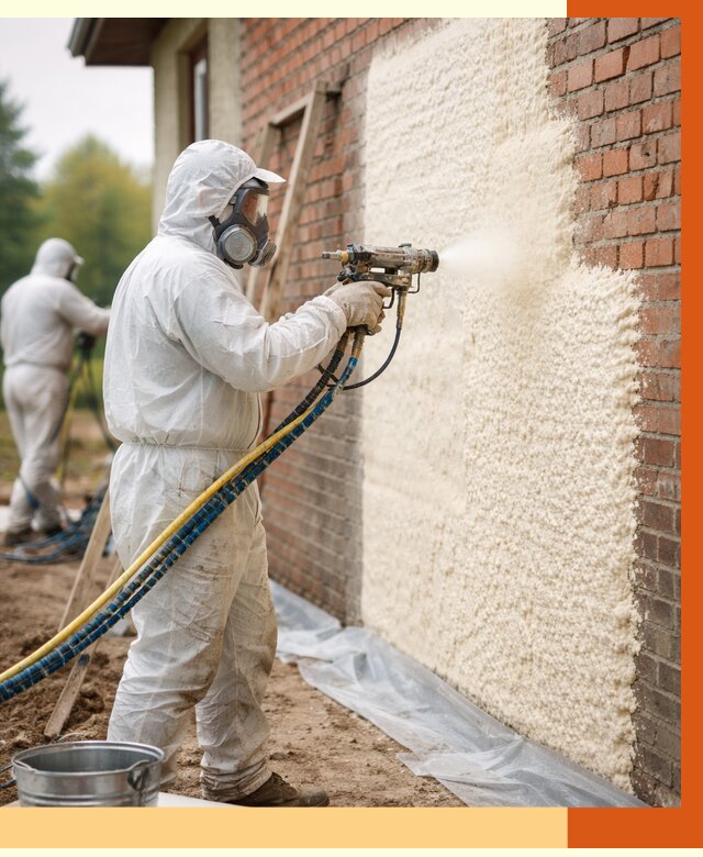 Утепление кирпичного дома ППУ в Ухте под ключ от 6581 руб. | ТепломастерХта