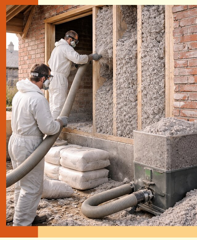 Утепление кирпичного дома эковатой в Ухте