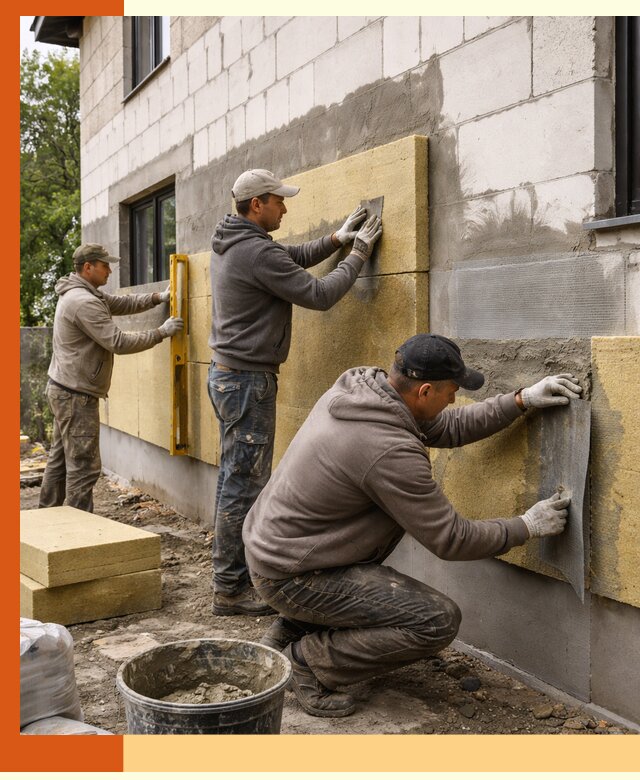 Утепление дома из газобетона в Ухте качественно и долговечно