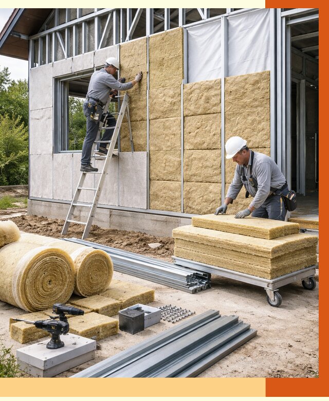 Утепление дома из ЛСТК в Ухте от 5265 руб./м² — профессионально | ТепломастерХта