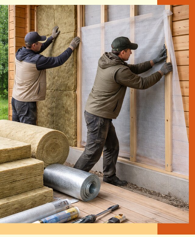 Утепление дома из двойного бруса в Ухте от 4860 руб./м² — ТепломастерХта под ключ