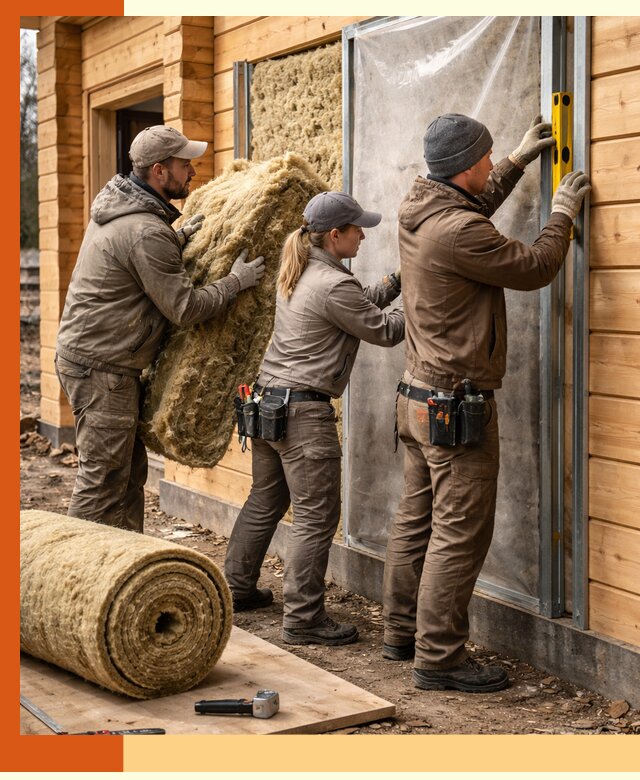 Утепление дома из двойного бруса в Ухте качественно и надёжно