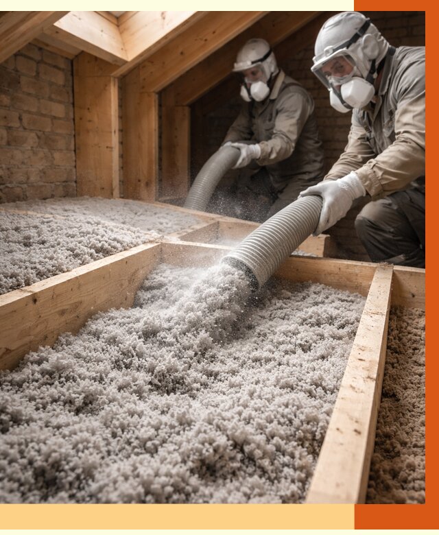 Утепление коттеджа эковатой в Ухте от 2531 руб./м² — комплексная задувка и монтаж | ТепломастерХта