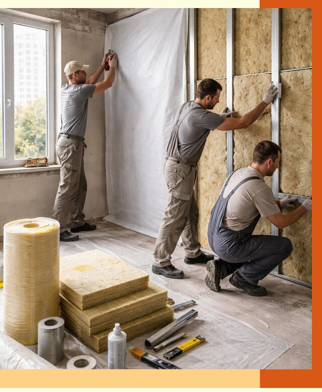 Утепление квартиры в Ухте от 4556 руб/м2 — утеплить квартиру изнутри и снаружи | ТепломастерХта