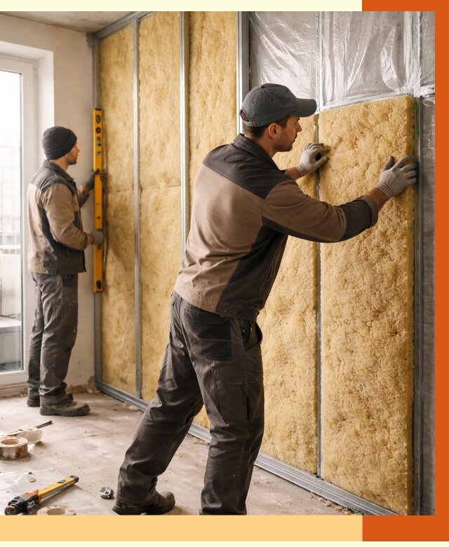 Утепление квартиры изнутри в Ухте от 4404 руб. за м2 | Проф. работы ТепломастерХта