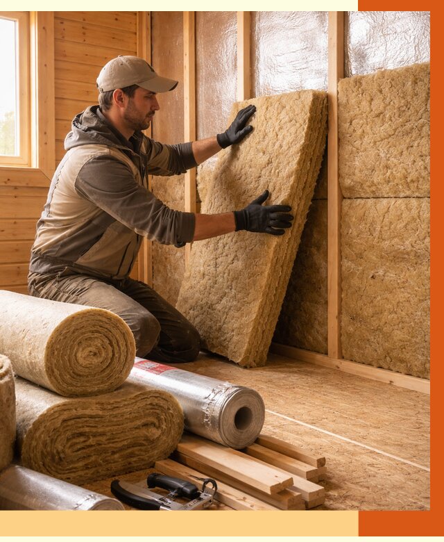 Утепление бани в Ухте под ключ от 4556 руб./м2 — утеплить потолок, пол и стены | ТепломастерХта