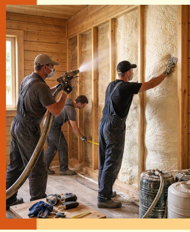 Утепление бани пенополиуретаном (ППУ) в Ухте