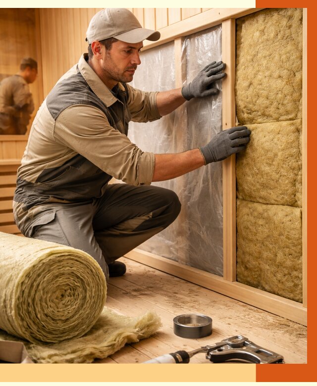 Утепление сауны изнутри в Ухте от 6581 руб. за м2 | ППУ, под ключ — ТепломастерХта