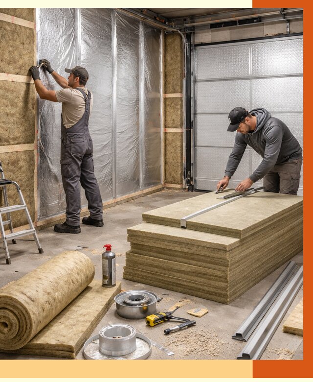 Утепление гаража в Ухте от 4556 руб/м2 — комплексное утепление ворот и стен | ТепломастерХта