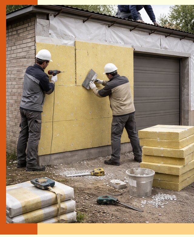 Утепление гаража снаружи в Ухте качественно и надёжно