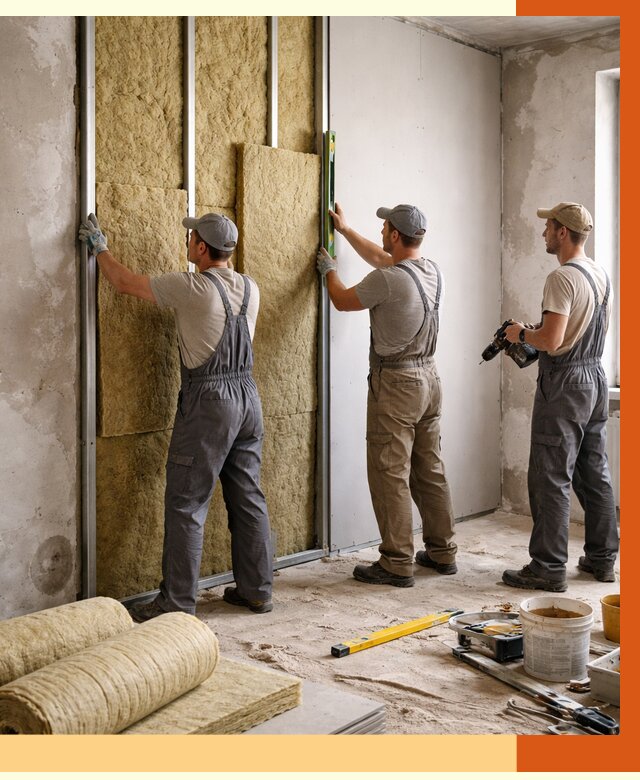 Утепление стен изнутри в Ухте от 2278 руб/м² под ключ | ТепломастерХта