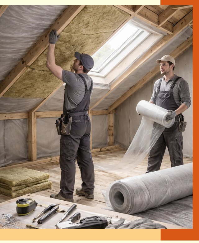 Утепление крыши изнутри мансарды в Ухте от 4253 руб./м² | ТепломастерХта