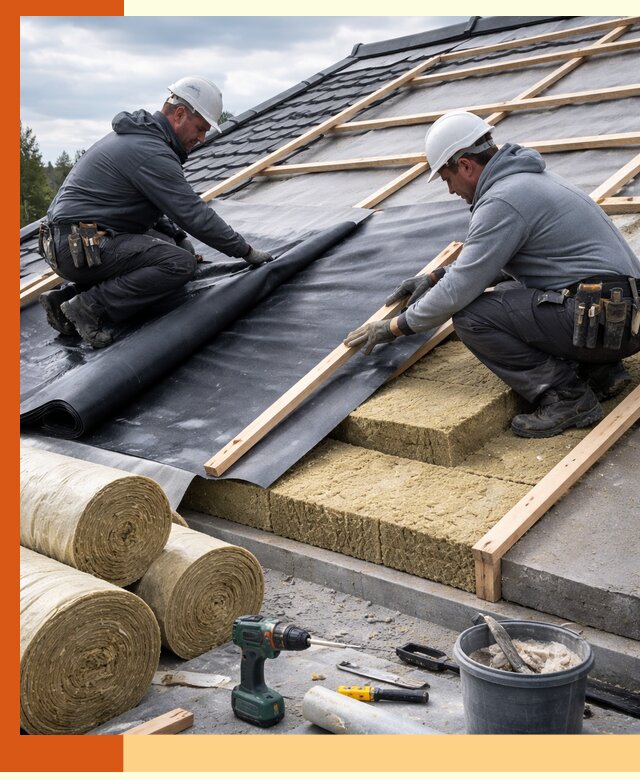 Утепление крыши снаружи в Ухте: профессиональная теплоизоляция