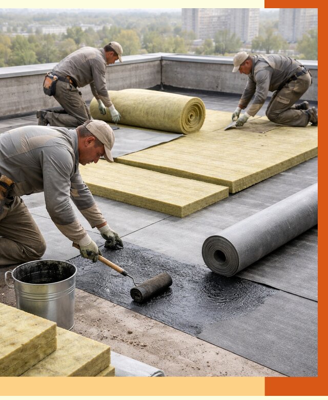 Утепление плоской крыши в Ухте от 7290 руб./м2 под ключ | ТепломастерХта