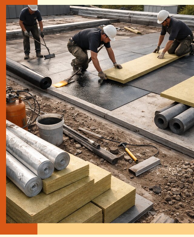 Утепление плоской крыши в Ухте — надежная теплоизоляция и герметизация