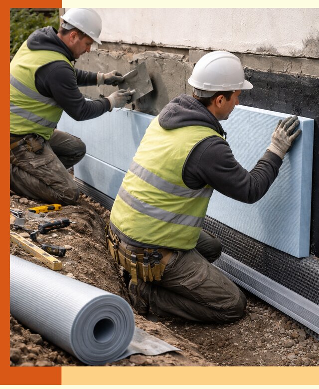 Утепление фундамента снаружи в Ухте — профессиональная теплоизоляция