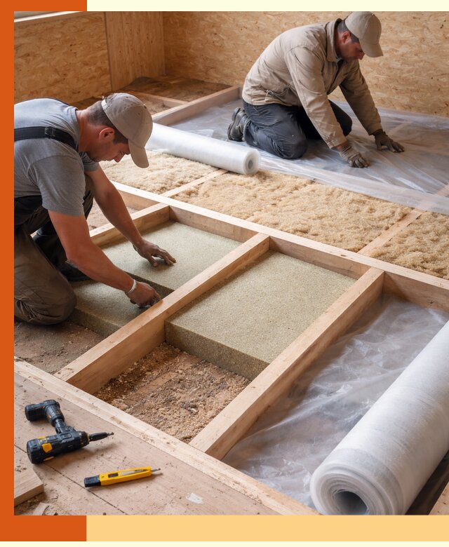 Профессиональное утепление деревянного пола в Ухте