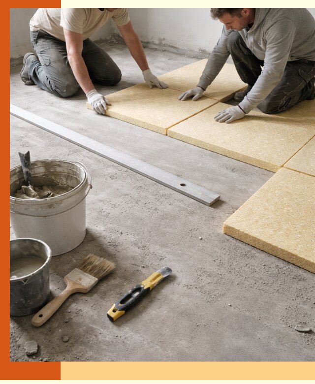 Утепление бетонного пола в Ухте профессионально и недорого