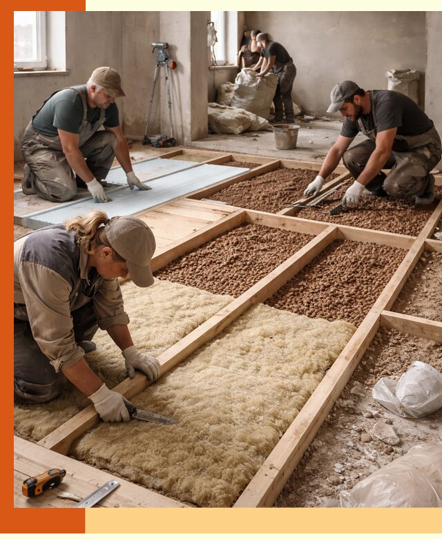 Утепление перекрытий жилых и промышленных зданий в Ухте