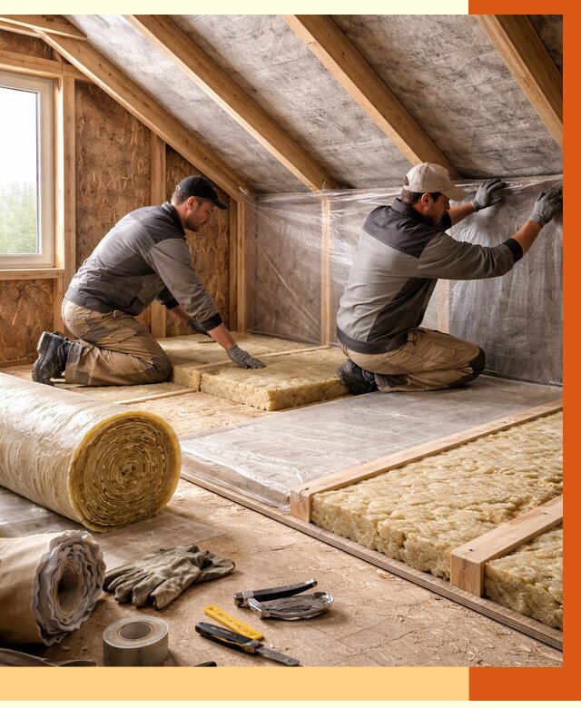 Утепление чердака в Ухте от 7594 руб/м² — теплоизоляция и комплексное утепление под ключ | ТепломастерХта