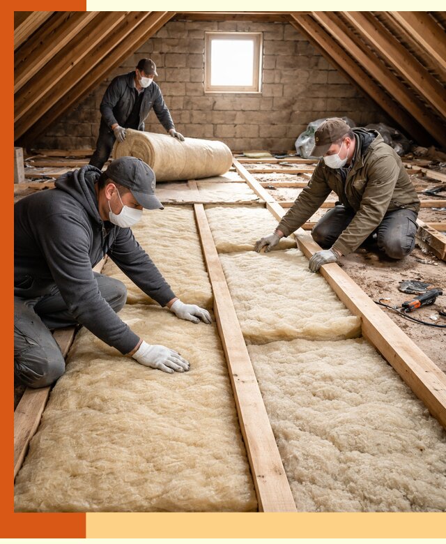 Утепление чердака в Ухте — профессиональная теплоизоляция кровли