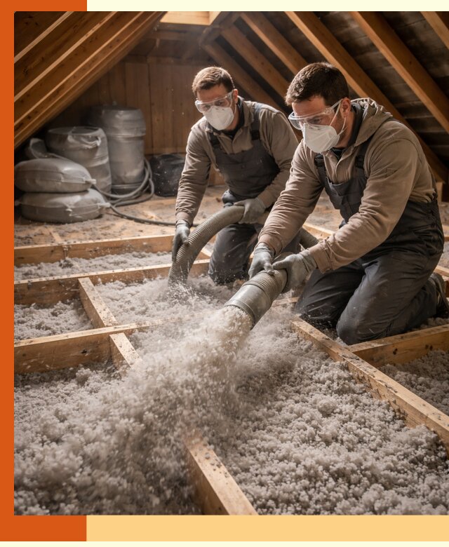 Утепление чердака эковатой в Ухте — быстро и надёжно