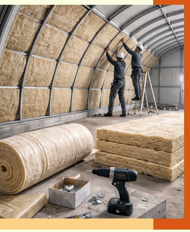 Утепление арочного ангара в Ухте от 3240 руб./м2 под ключ | ТепломастерХта