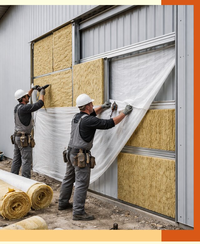 Утепление металлического склада в Ухте от 4556 руб/м2 — комплексное утепление под ключ | ТепломастерХта