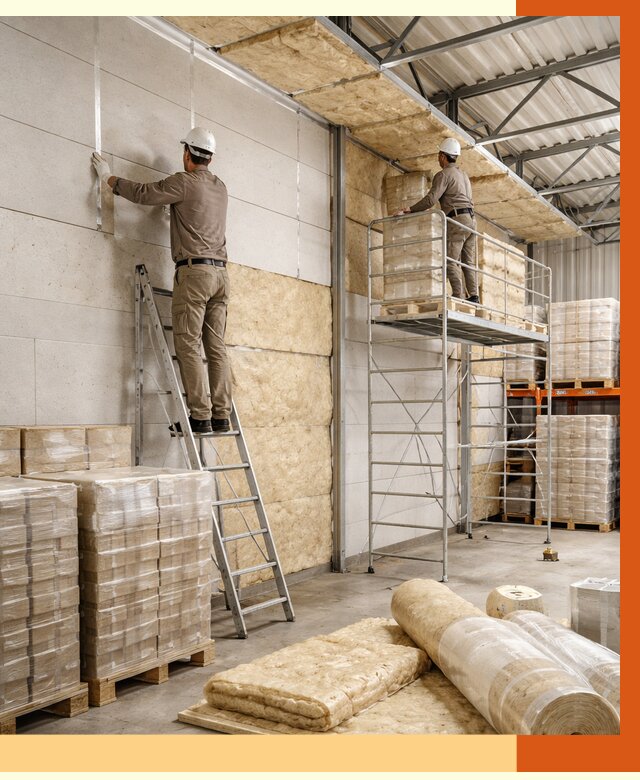 Утепление склада готовой продукции в Ухте от 1974 руб./м2 — комплексно | ТепломастерХта