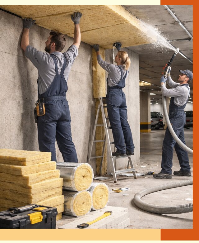 Утепление паркинга в Ухте от 6885 руб./м2 — работы под ключ | ТепломастерХта