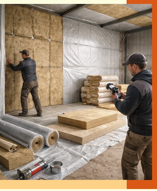 Утепление теплого склада в Ухте под ключ от 11644 руб/м² | ТепломастерХта