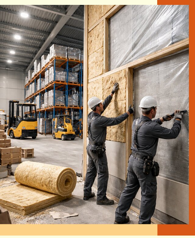 Утепление склада с техникой в Ухте от 4253 руб./м2 — комплексно под ключ | ТепломастерХта