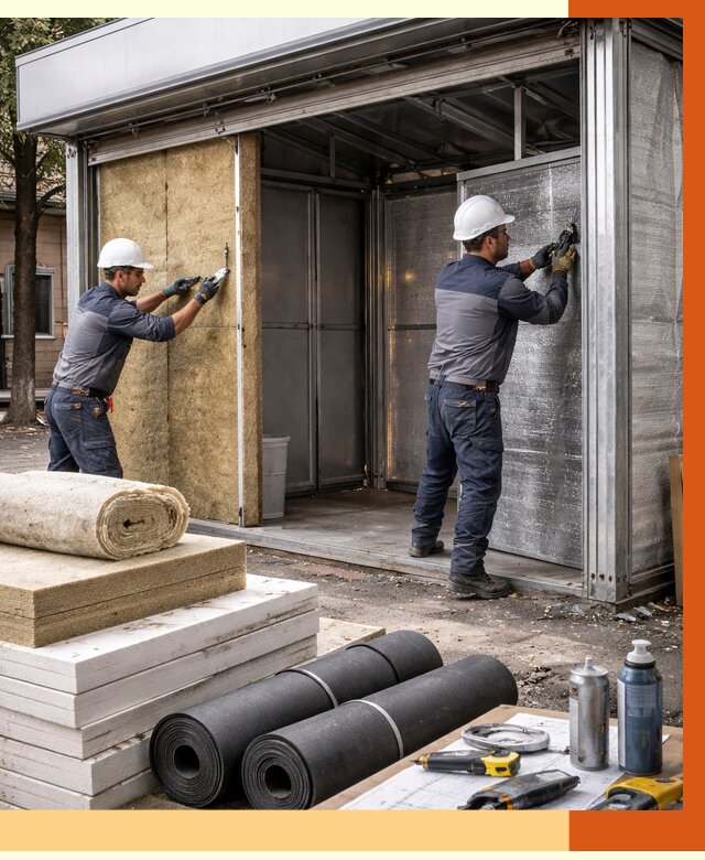 Утепление павильона шаурма в Ухте под ключ от 1215 руб. за м² | ТепломастерХта