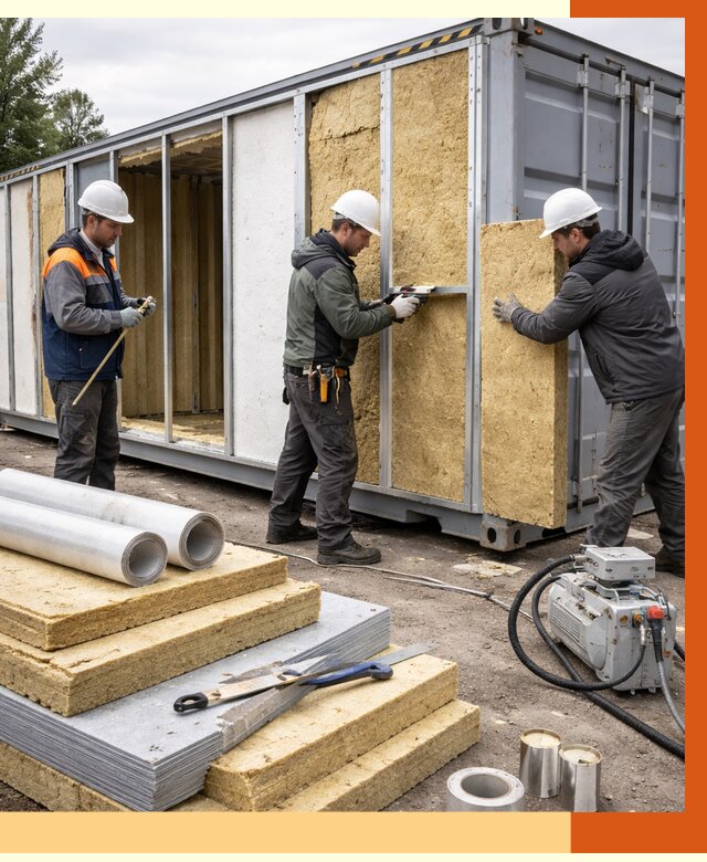 Утепление морского контейнера в Ухте от 3797 руб. под ключ | ТепломастерХта