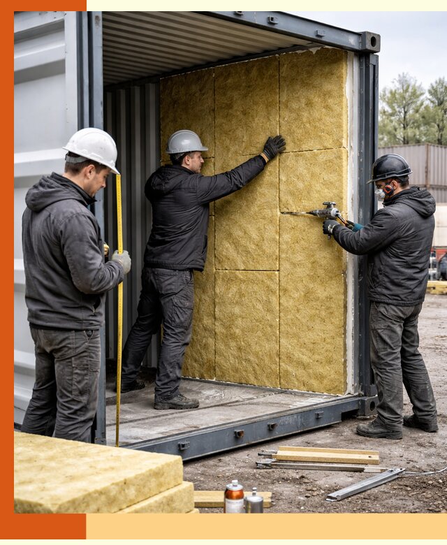 Утепление морского контейнера в Ухте: надежная теплоизоляция и защита