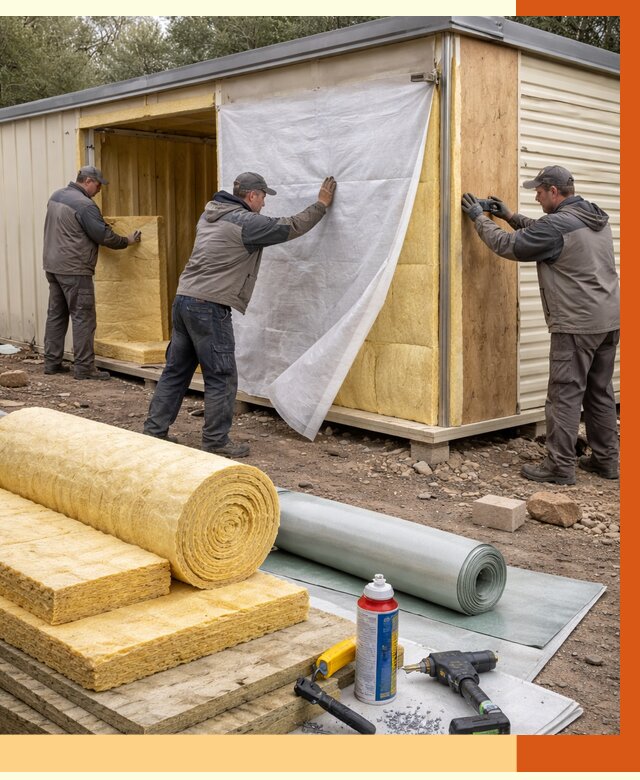 Утепление строительной бытовки в Ухте от 12656 руб. под ключ | ТепломастерХта