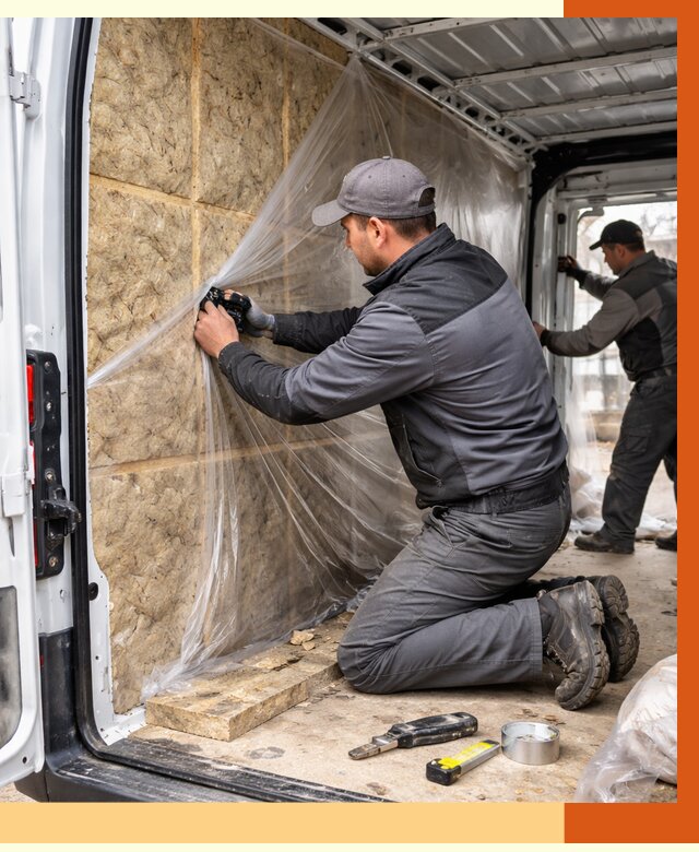 Утепление фургона в Ухте от 16706 руб/м2 — утепление фургона ППУ и кузова | ТепломастерХта