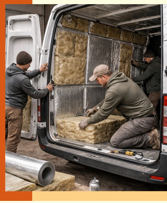 Утепление фургона в Ухте: профессиональная теплоизоляция и шумоизоляция
