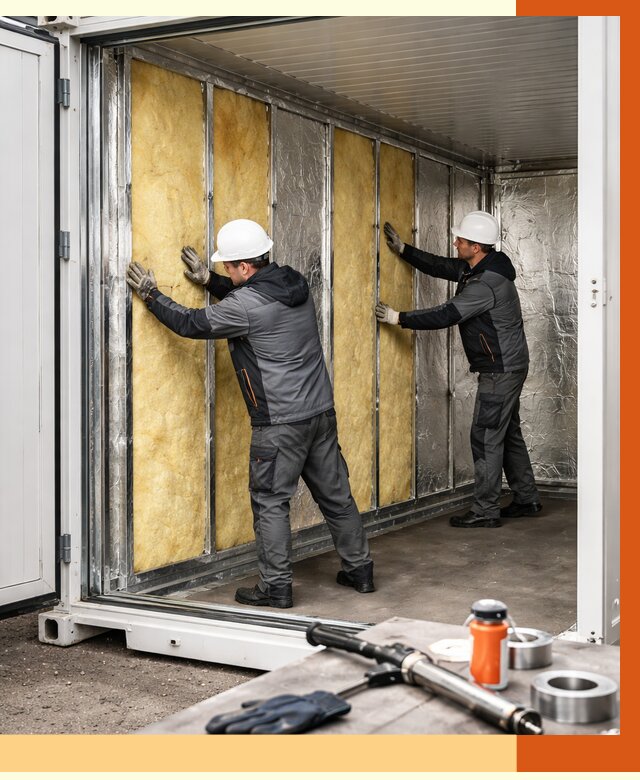 Утепление рефрижераторного контейнера в Ухте от 45563 руб./м² | ТепломастерХта