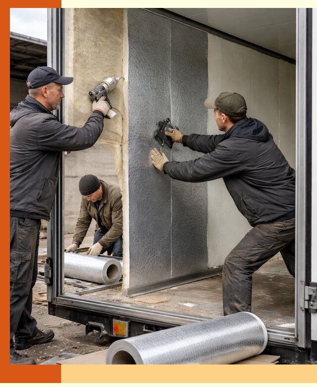 Утепление холодильного кузова в Ухте — монтаж и теплоизоляция