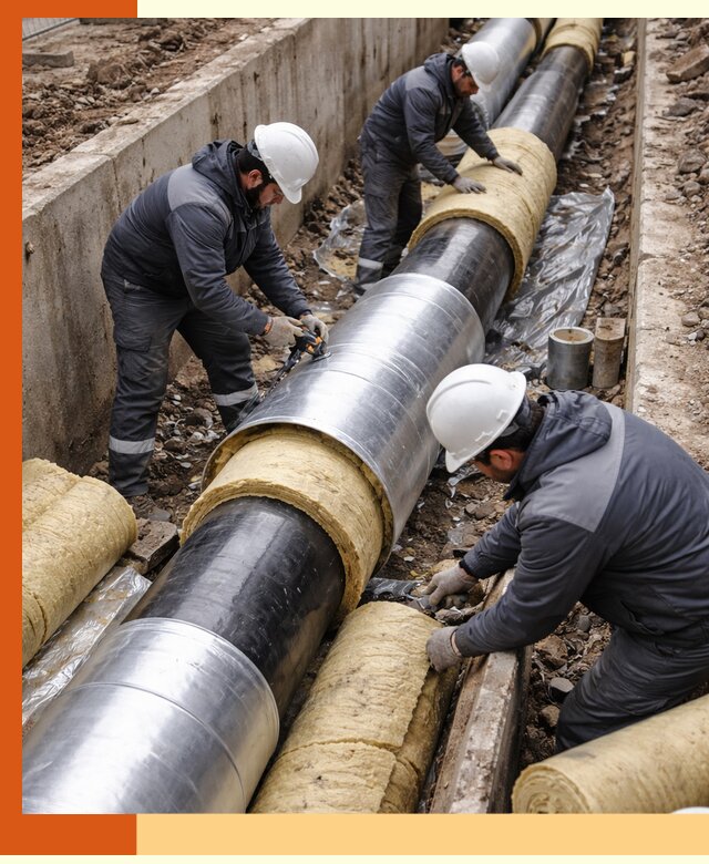 Утепление теплотрассы в Ухте: утеплительные работы и материалы