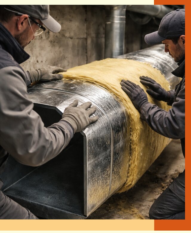 Утепление воздуховодов в Ухте от 4253 руб. — теплоизоляция вентиляции | ТепломастерХта