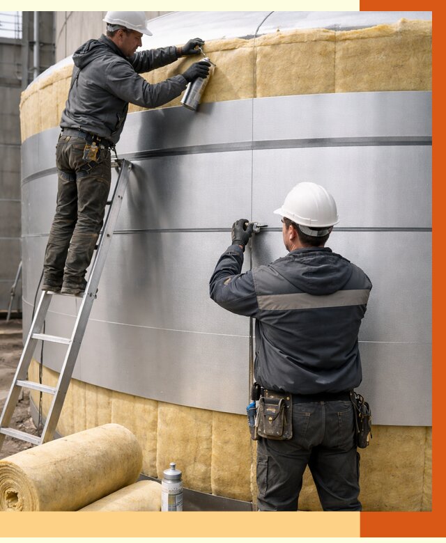 Утепление цистерны в Ухте пенополиуретаном от 14681 руб. под ключ | ТепломастерХта