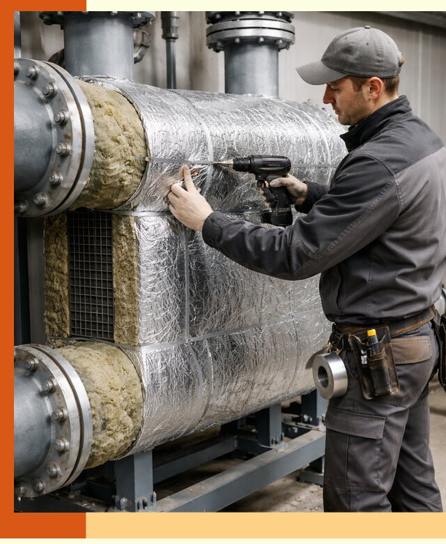 Утепление теплообменника в Ухте — профессиональная теплоизоляция оборудования