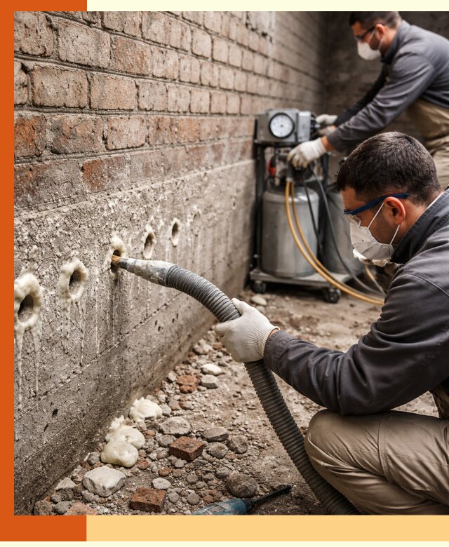 Заполнение колодцевой кладки ППУ в Ухте быстро и герметично