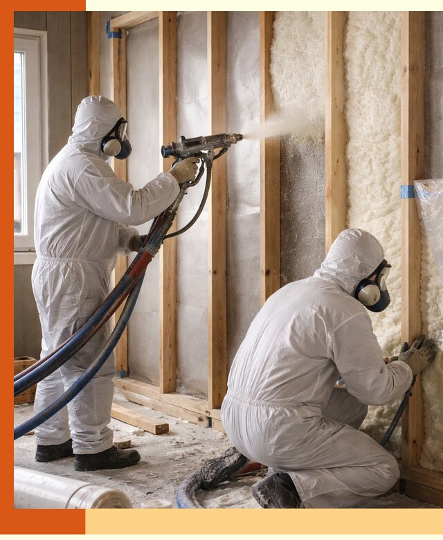 Утепление каркасной стены ППУ в Ухте для домов и коттеджей