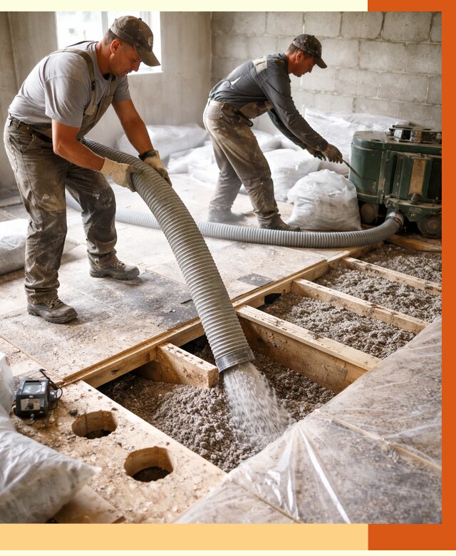 Заполнение пустот перекрытий в Ухте от 4556 руб. под ключ | ТепломастерХта